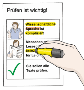 Jemand hakt eine Checkliste ab und markiert wichtige Dinge